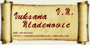 Vuksana Mladenović vizit kartica